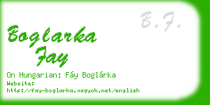 boglarka fay business card