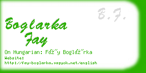 boglarka fay business card